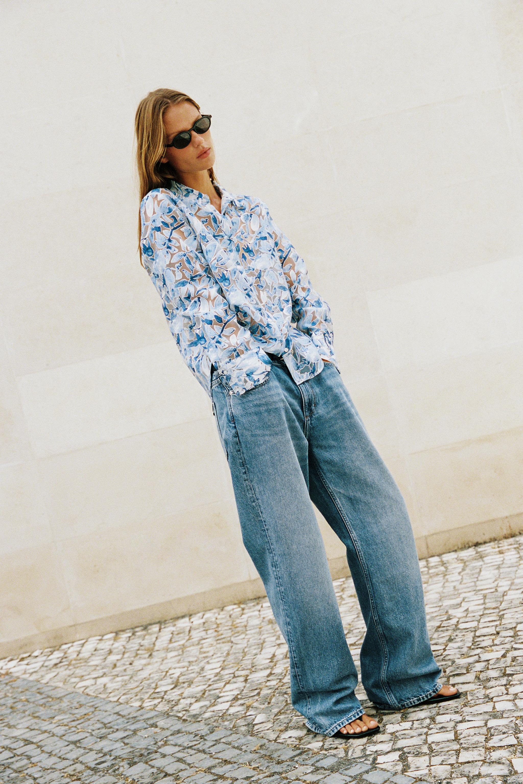 FLORAL PRINT MIXED SHIRT